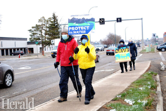 Earth Day demonstrators speak out against coal mining in the Rockies