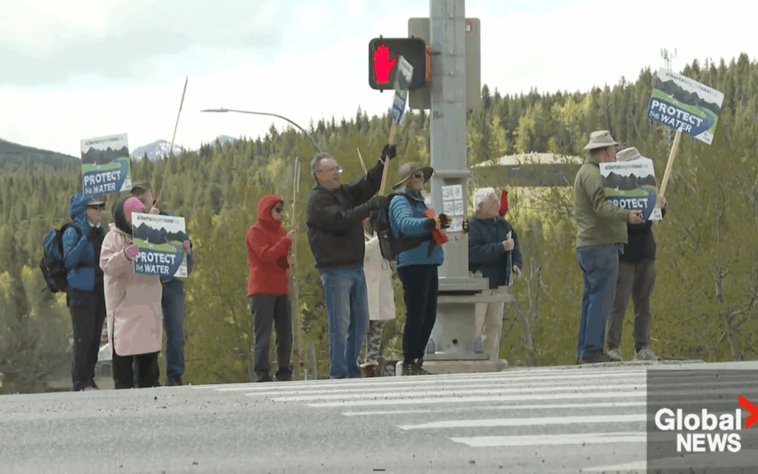 Protest over Grassy Mountain coal mine approval in southern Alberta